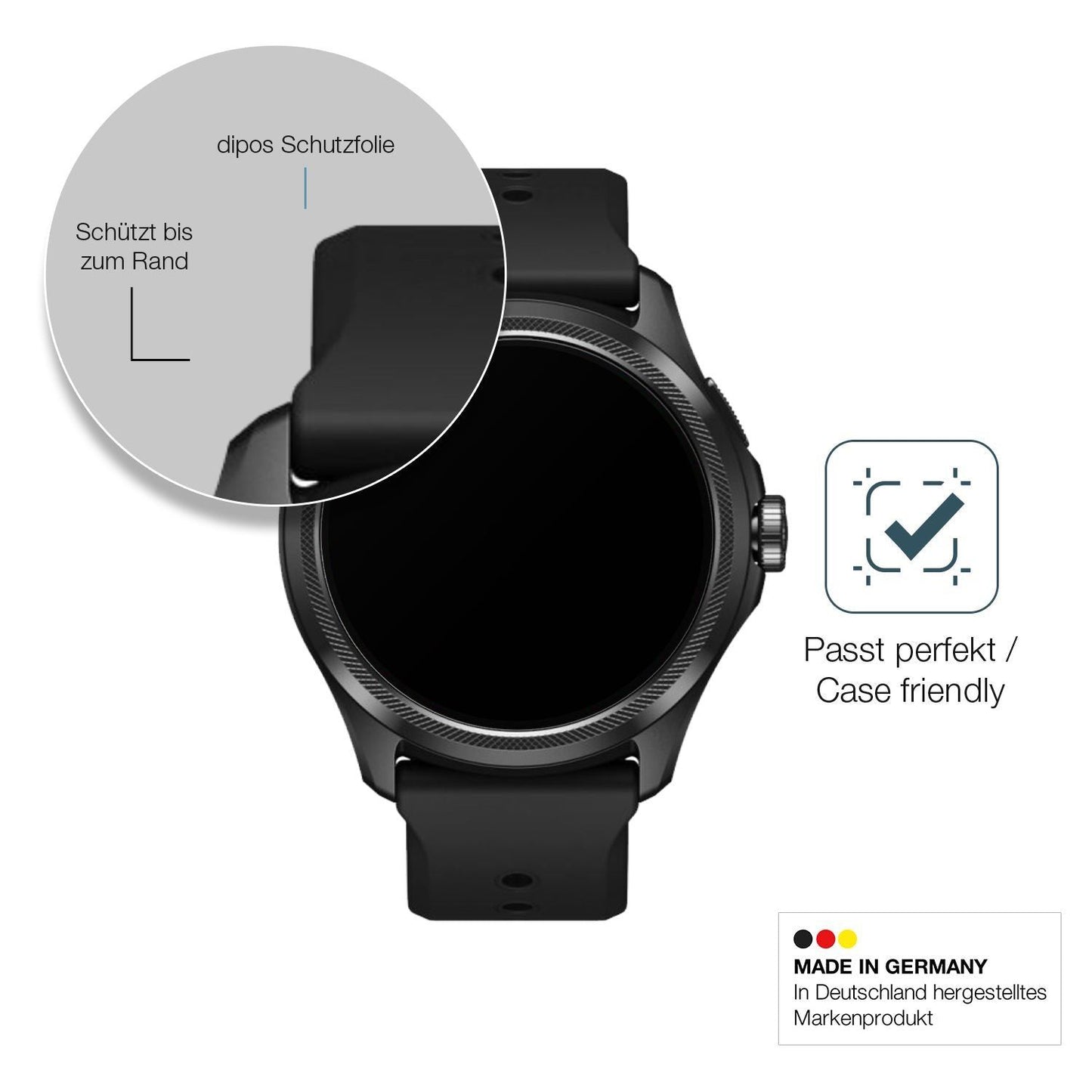 2x 9H Schutzfolie matt für Ticwatch Pro 5 Panzerfo (6)
