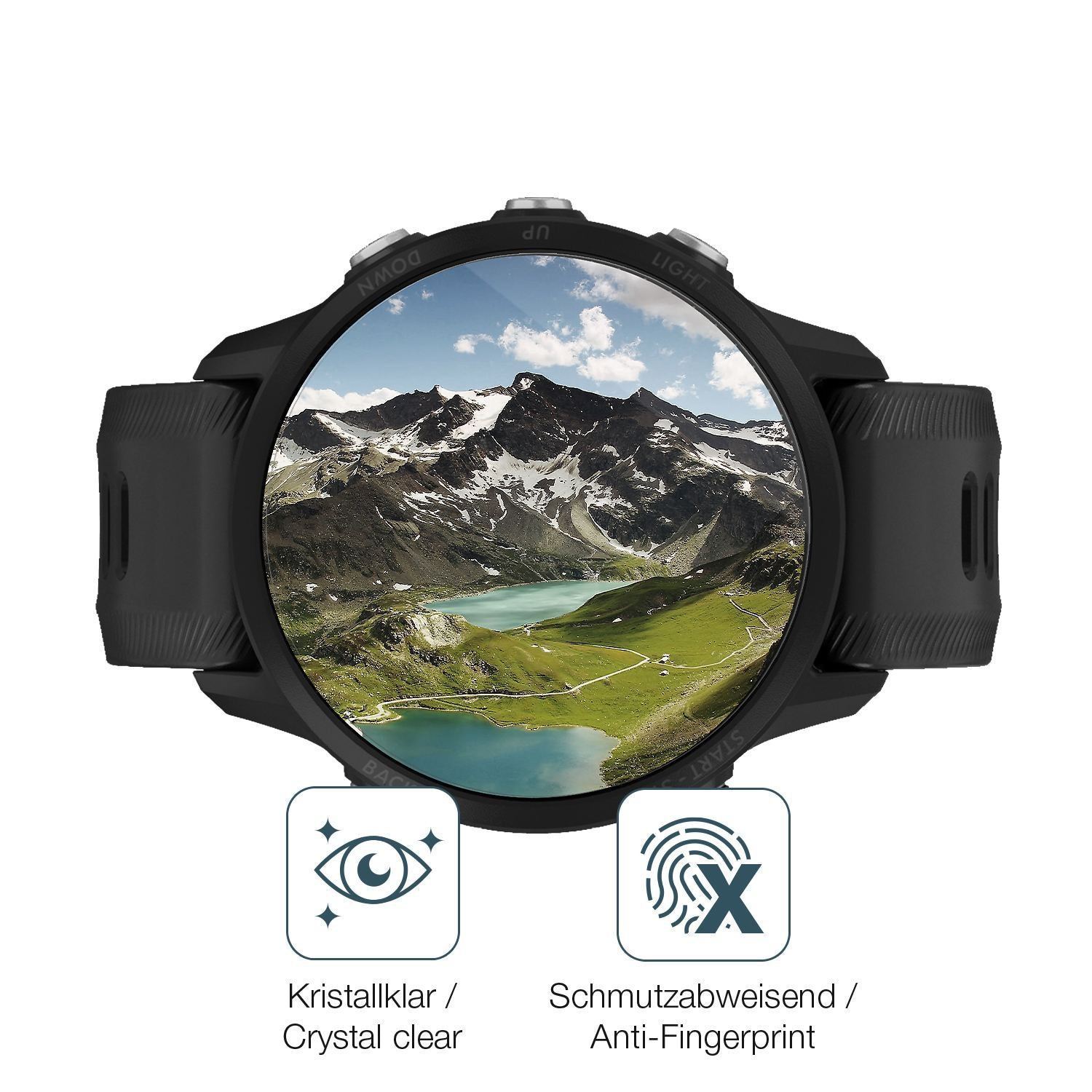 2x 9H Schutzfolie für Garmin Forerunner 955 Panzer (5)