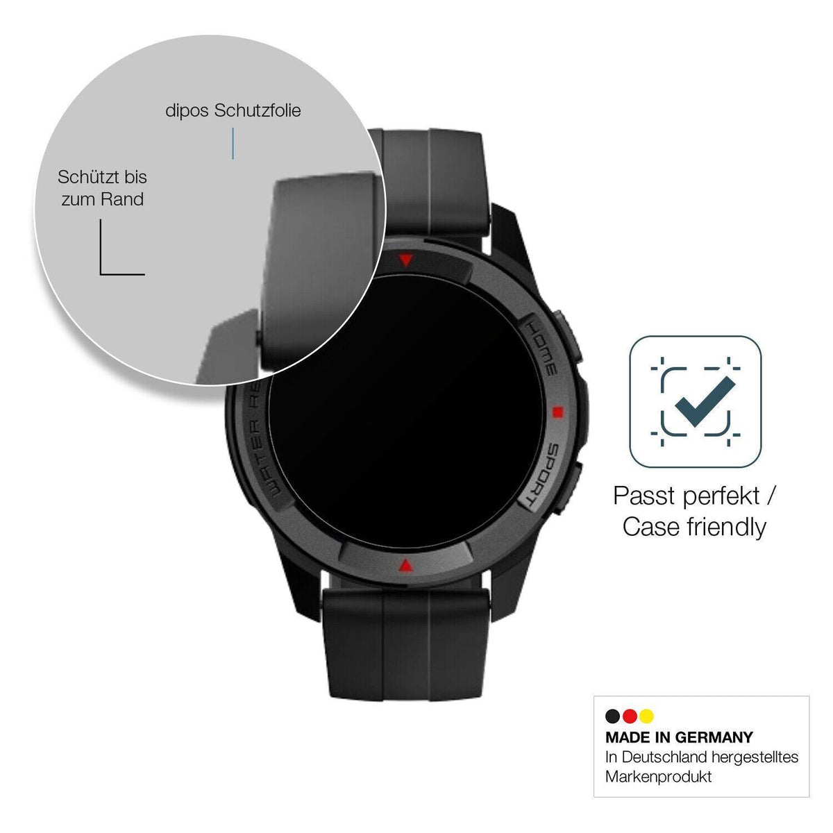1x 9H Schutzfolie matt für Mibro Watch X1 Panzerfo (6)