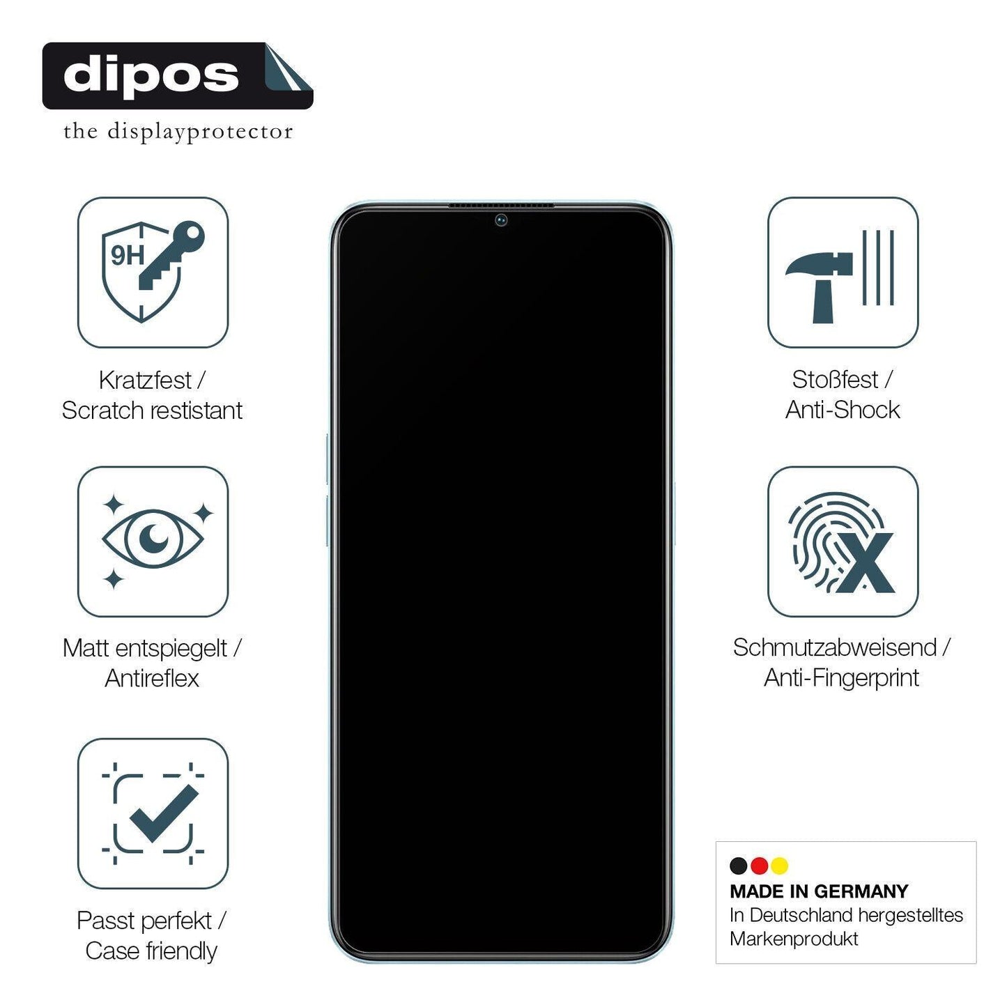 1x 9H Schutzfolie matt für OPPO A78 Panzerfolie (7)