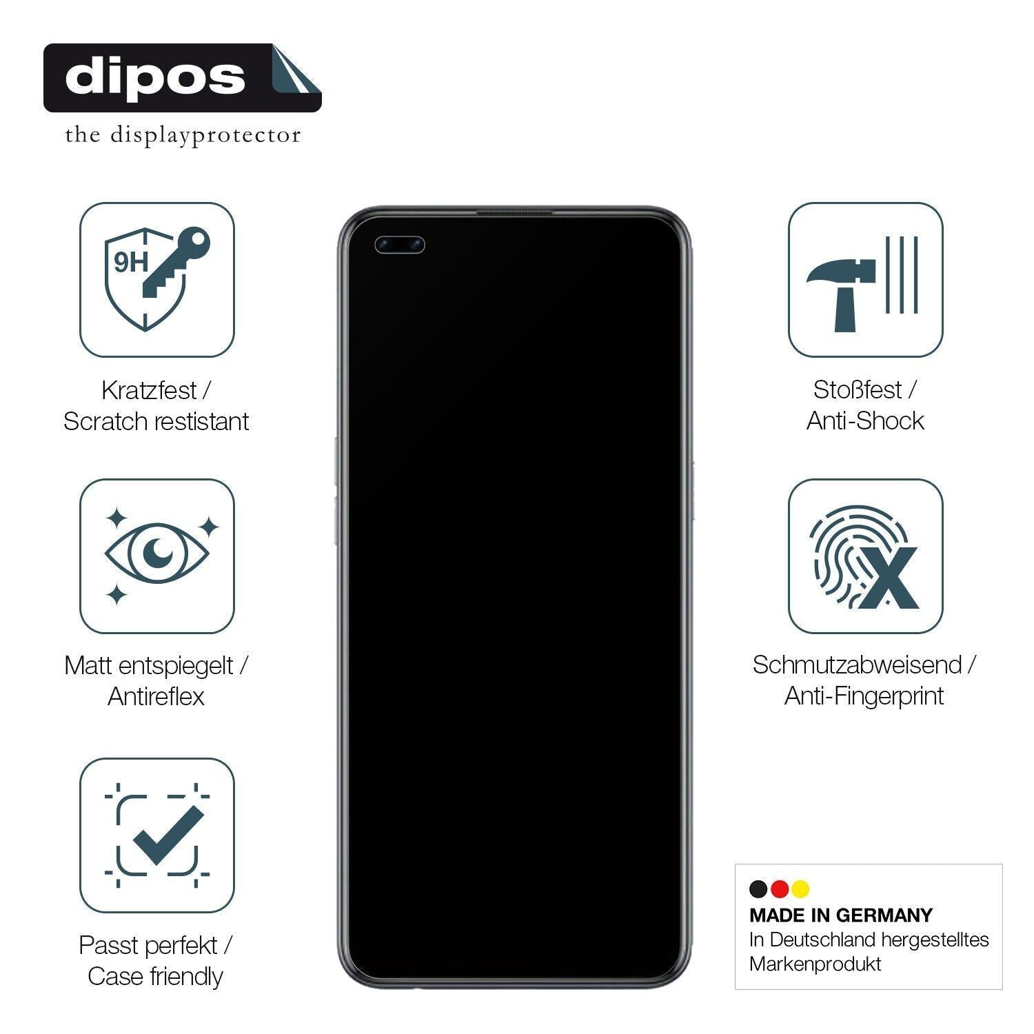 1x 9H Schutzfolie matt für OPPO Reno 4 Lite Panzer (7)