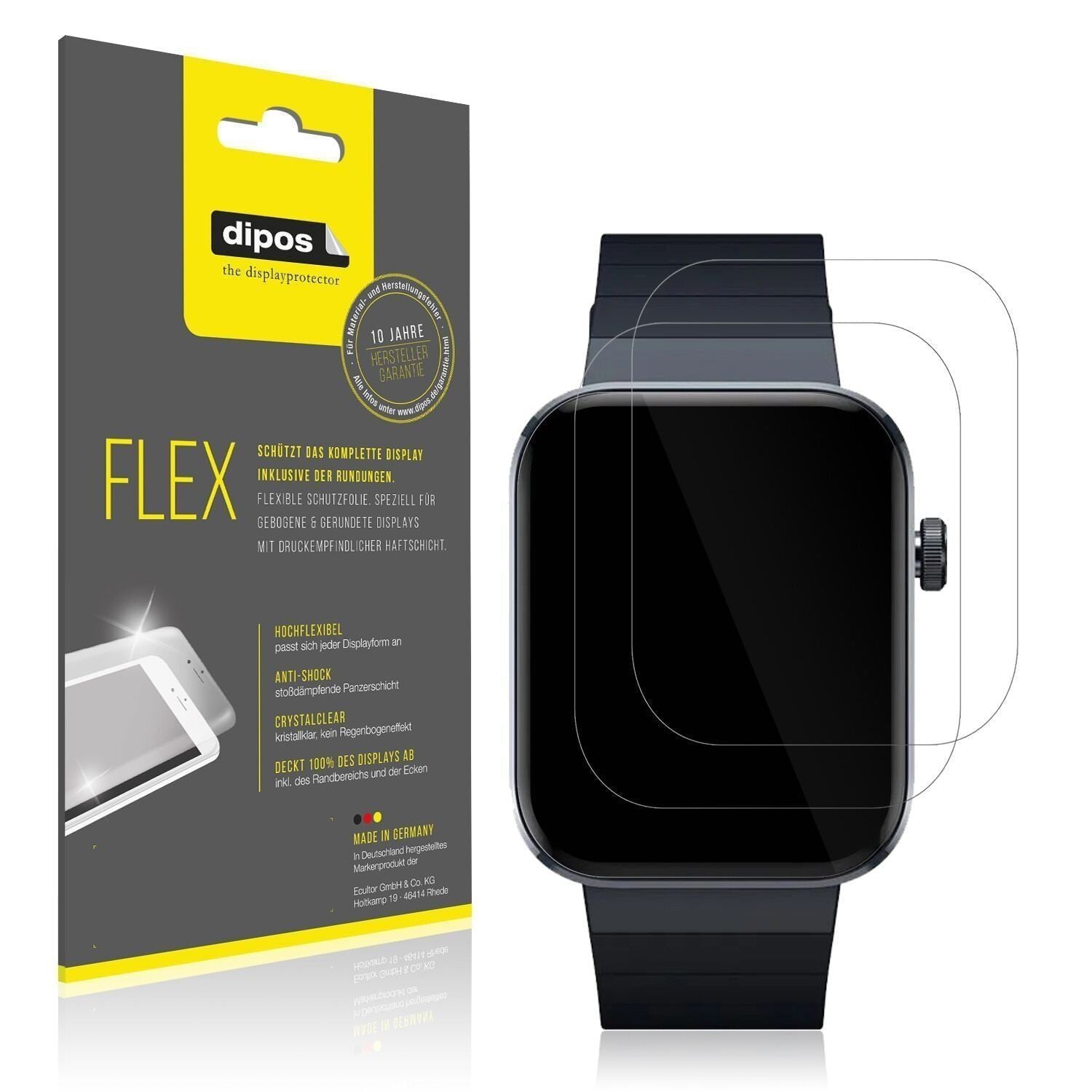 2x 3D Full Cover Schutzfolie für Mibro Watch T1 (1)