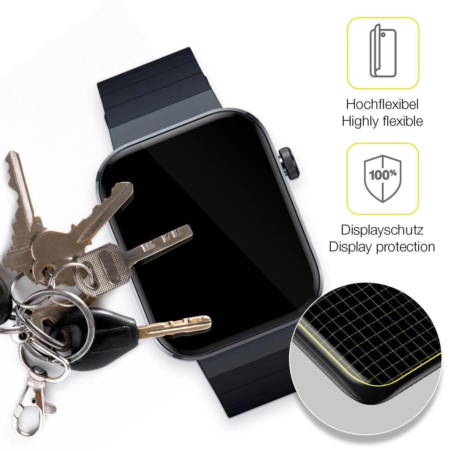 2x 3D Full Cover Schutzfolie für Mibro Watch T1 (3)