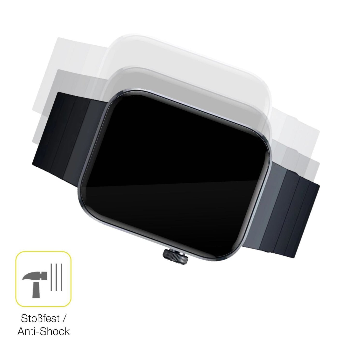 2x 3D Full Cover Schutzfolie für Mibro Watch T1 (4)