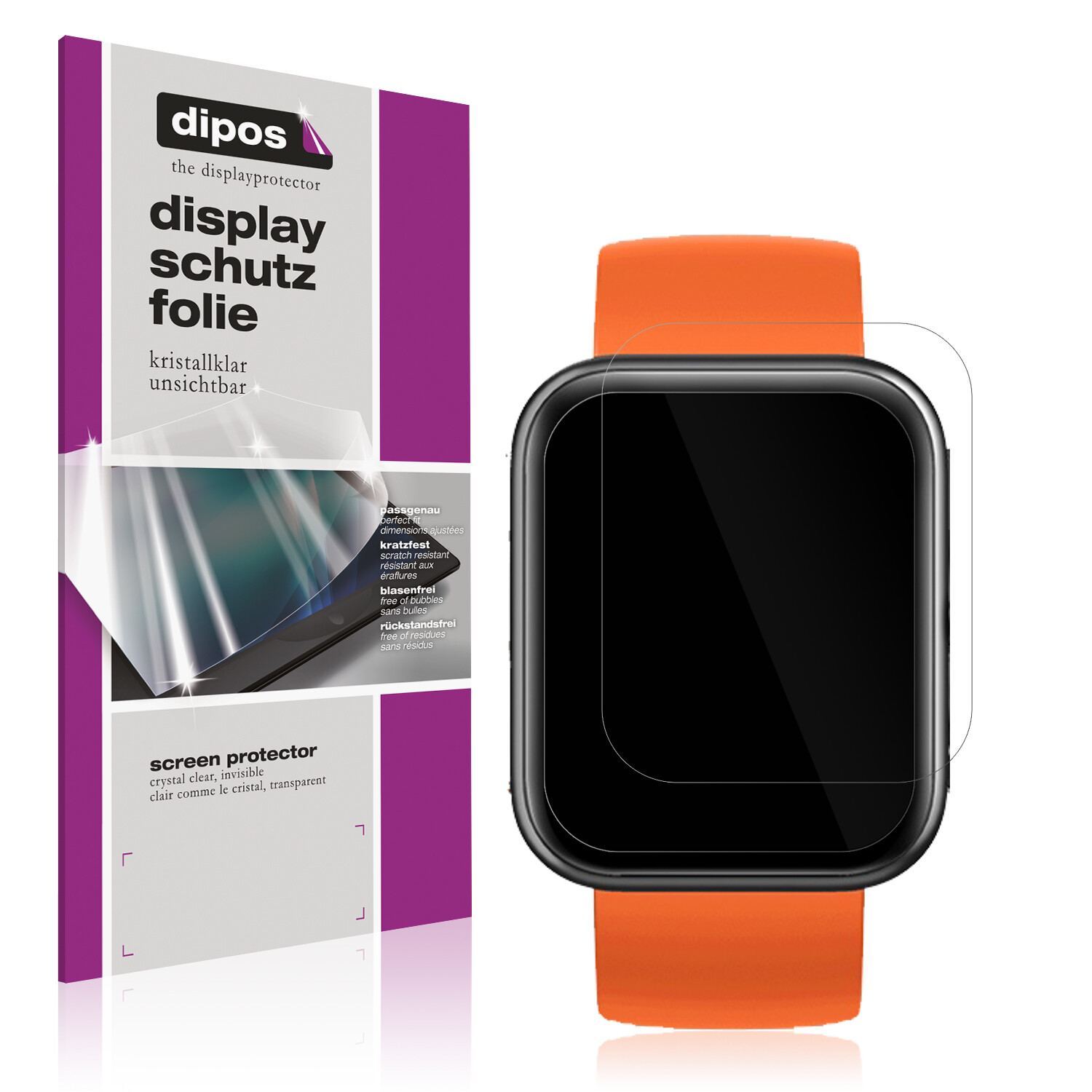 2x Schutzfolie klar für Maimo Watch Display-Schutz (1)