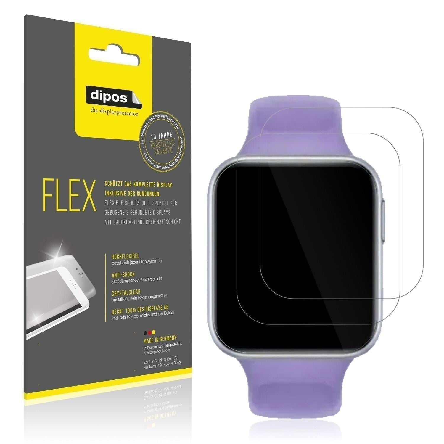 2x 3D Full Cover Schutzfolie für Oppo Watch SE (1)