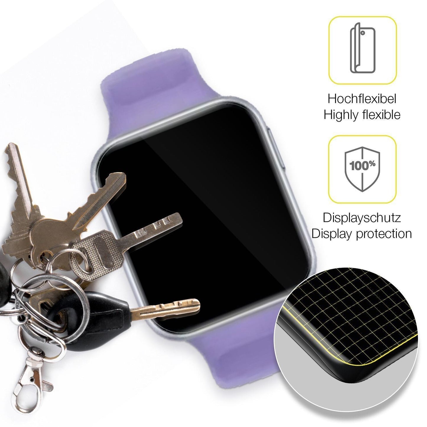 2x 3D Full Cover Schutzfolie für Oppo Watch SE (3)