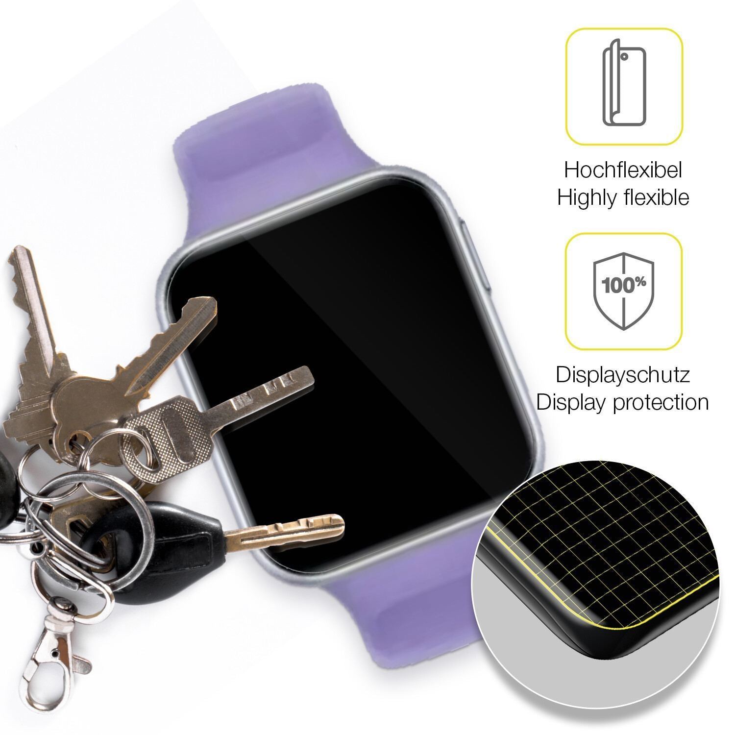 2x 3D Full Cover Schutzfolie für Oppo Watch SE (3)