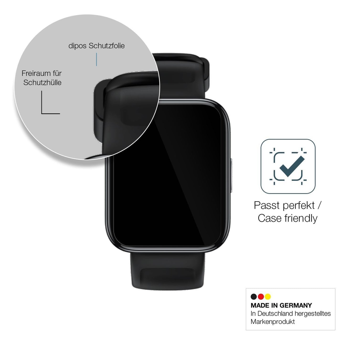 2x 9H Schutzfolie für Realme Watch 3 Panzerfolie (6)
