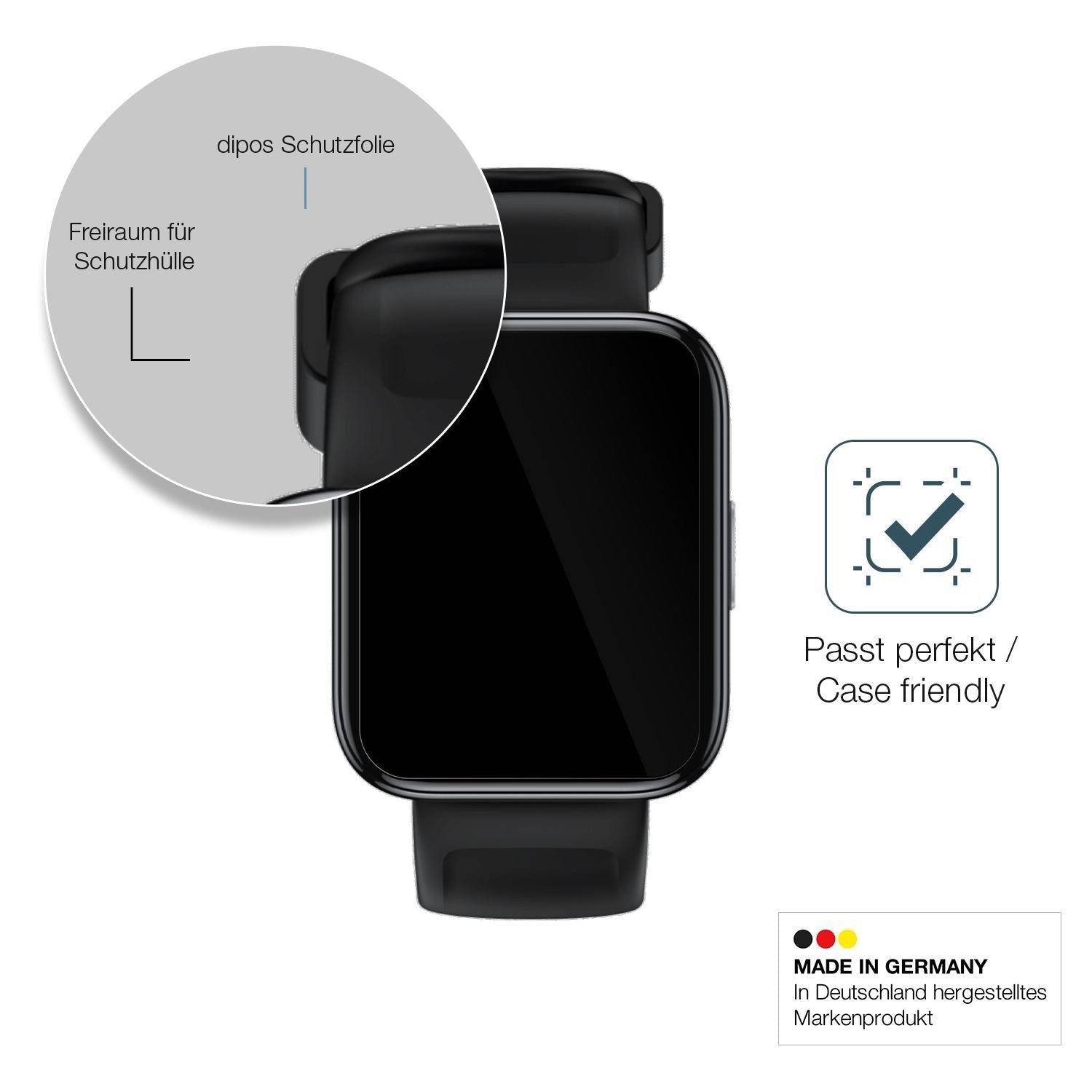 2x 9H Schutzfolie für Realme Watch 3 Panzerfolie (6)
