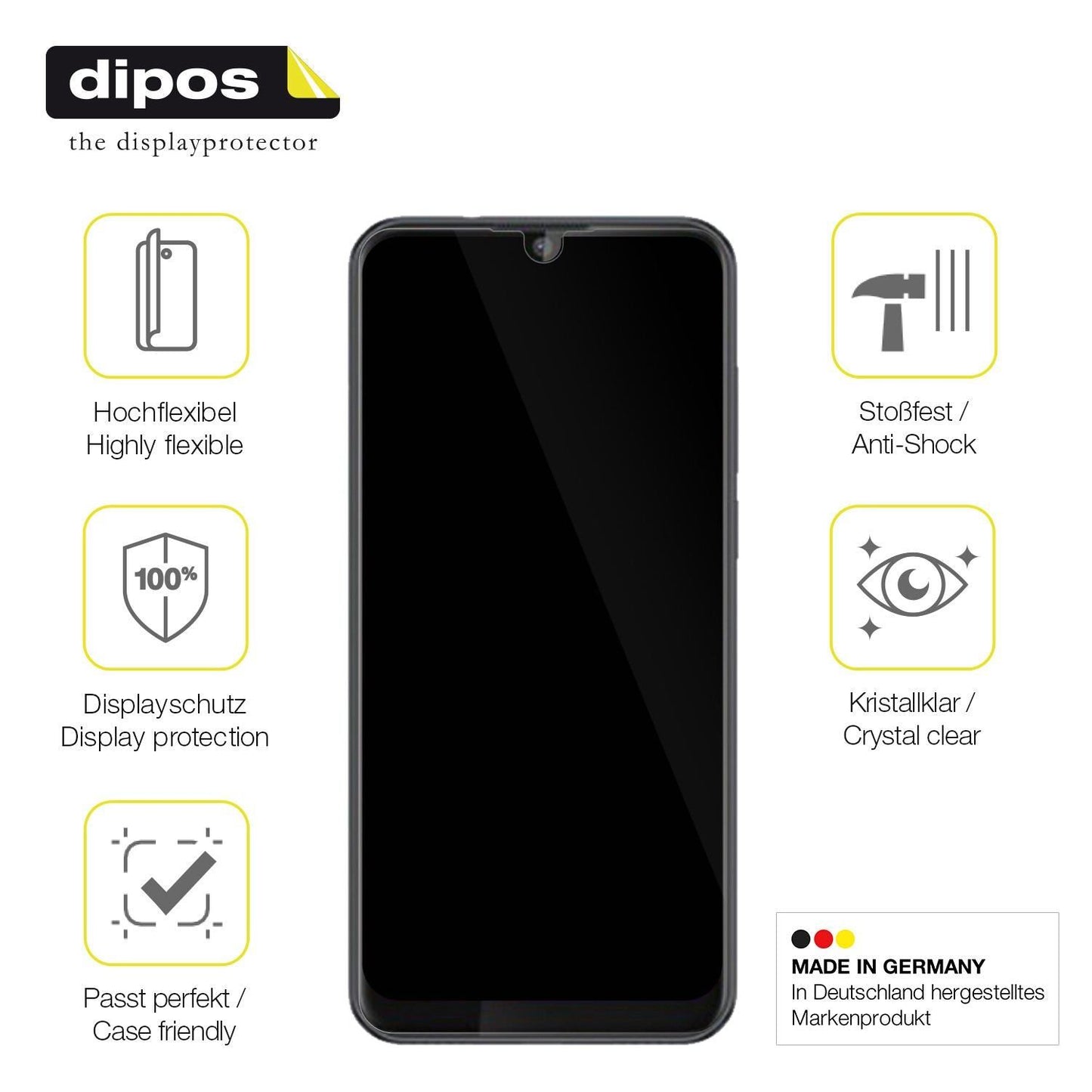 2x 3D Full Cover Schutzfolie für Walton Primo R6 (7)