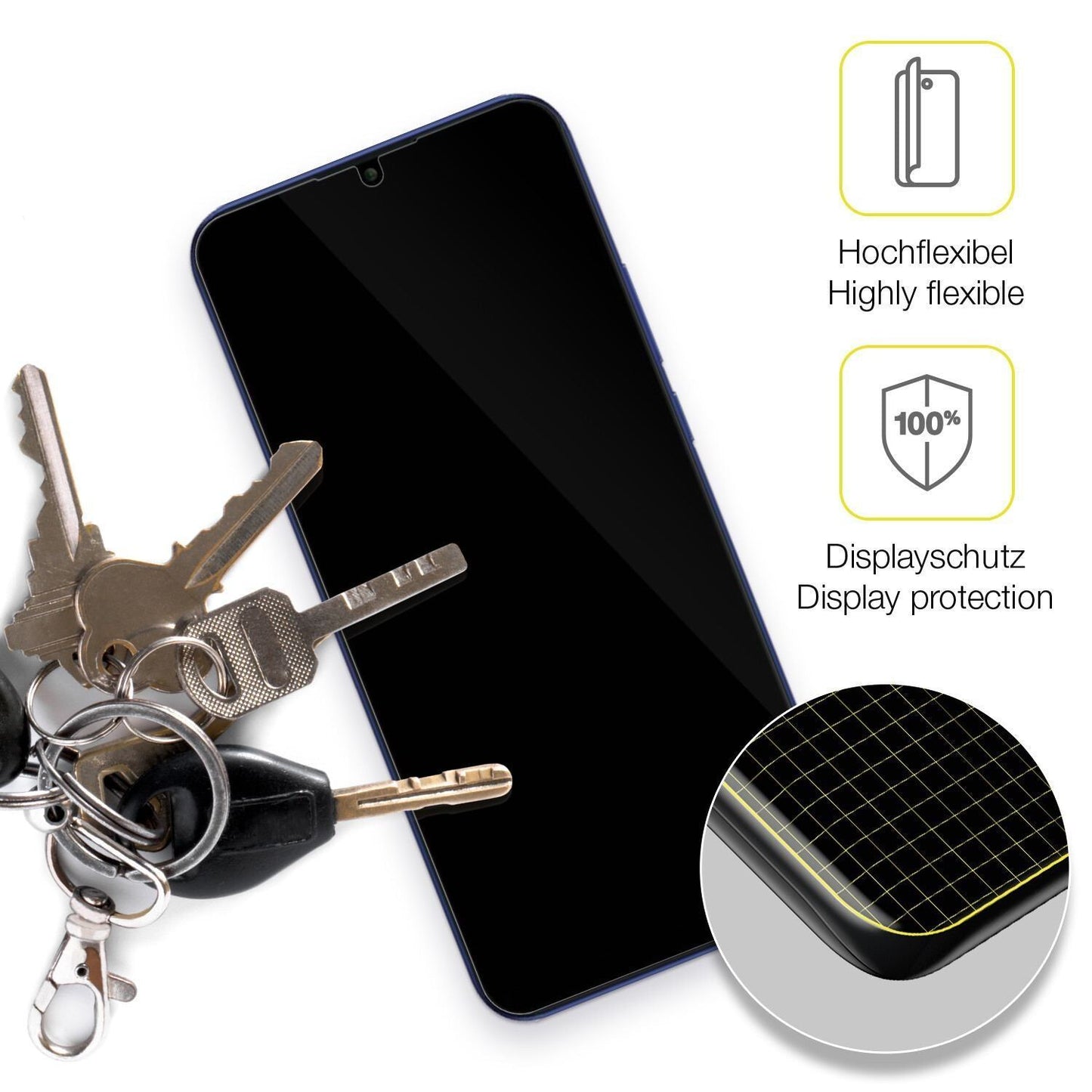 2x 3D Full Cover Schutzfolie für General Mobile GM (3)