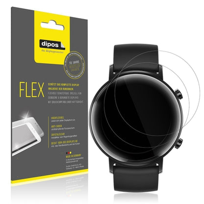 2x 3D Full Cover Schutzfolie für Huawei Watch GT2  (1)