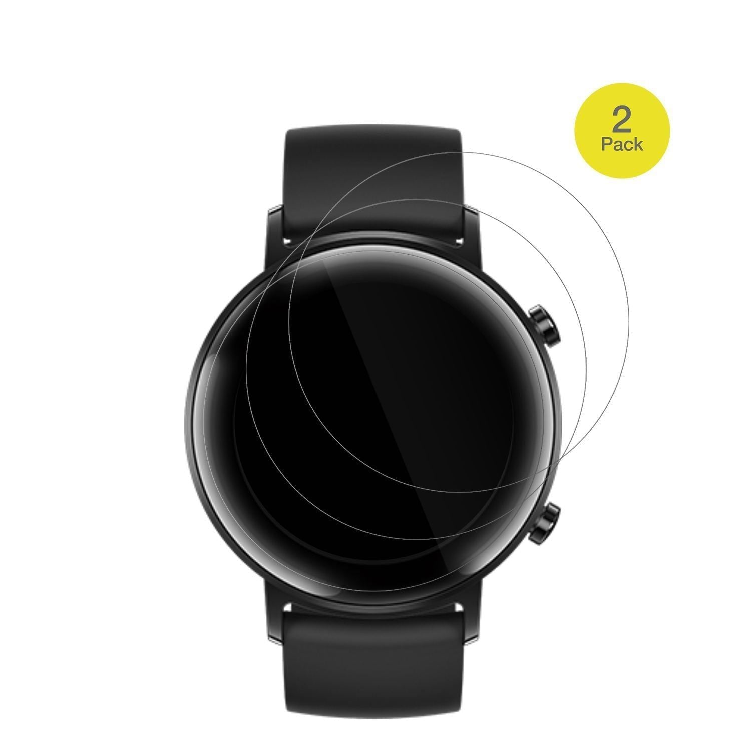 2x 3D Full Cover Schutzfolie für Huawei Watch GT2  (2)
