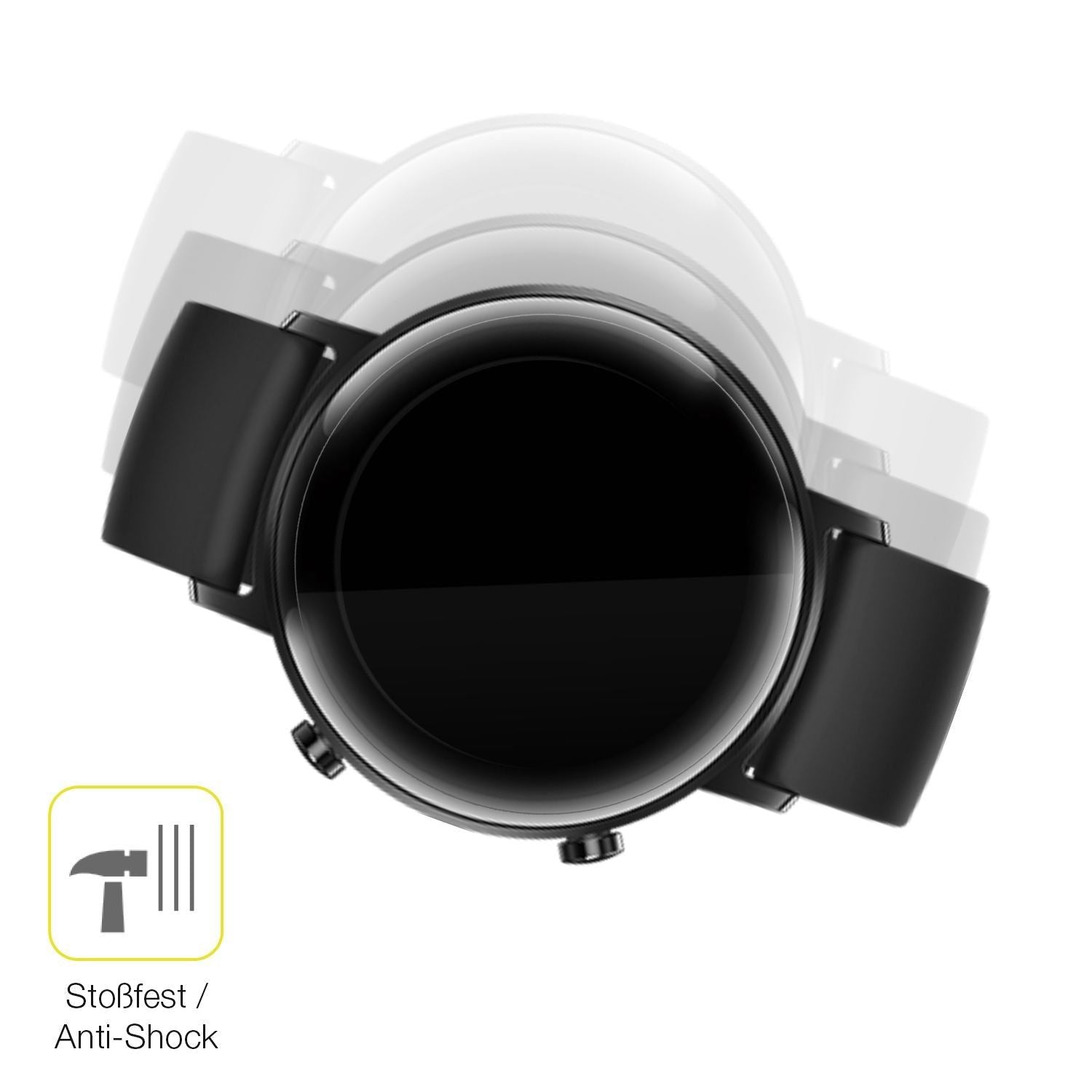 2x 3D Full Cover Schutzfolie für Huawei Watch GT2  (4)