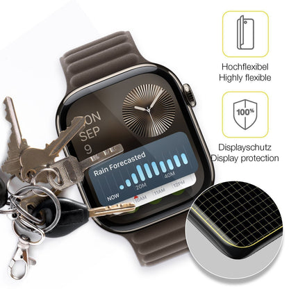 2x 3D Full Cover Schutzfolie für Apple Watch Serie (4)