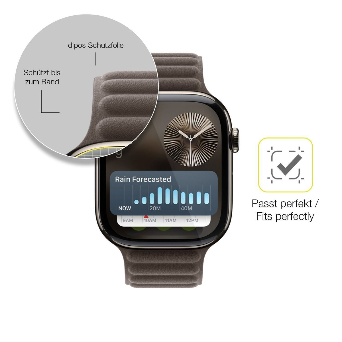 2x 3D Full Cover Schutzfolie für Apple Watch Serie (7)