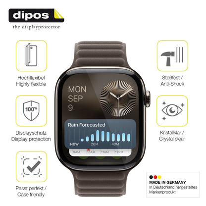 2x 3D Full Cover Schutzfolie für Apple Watch Serie (8)
