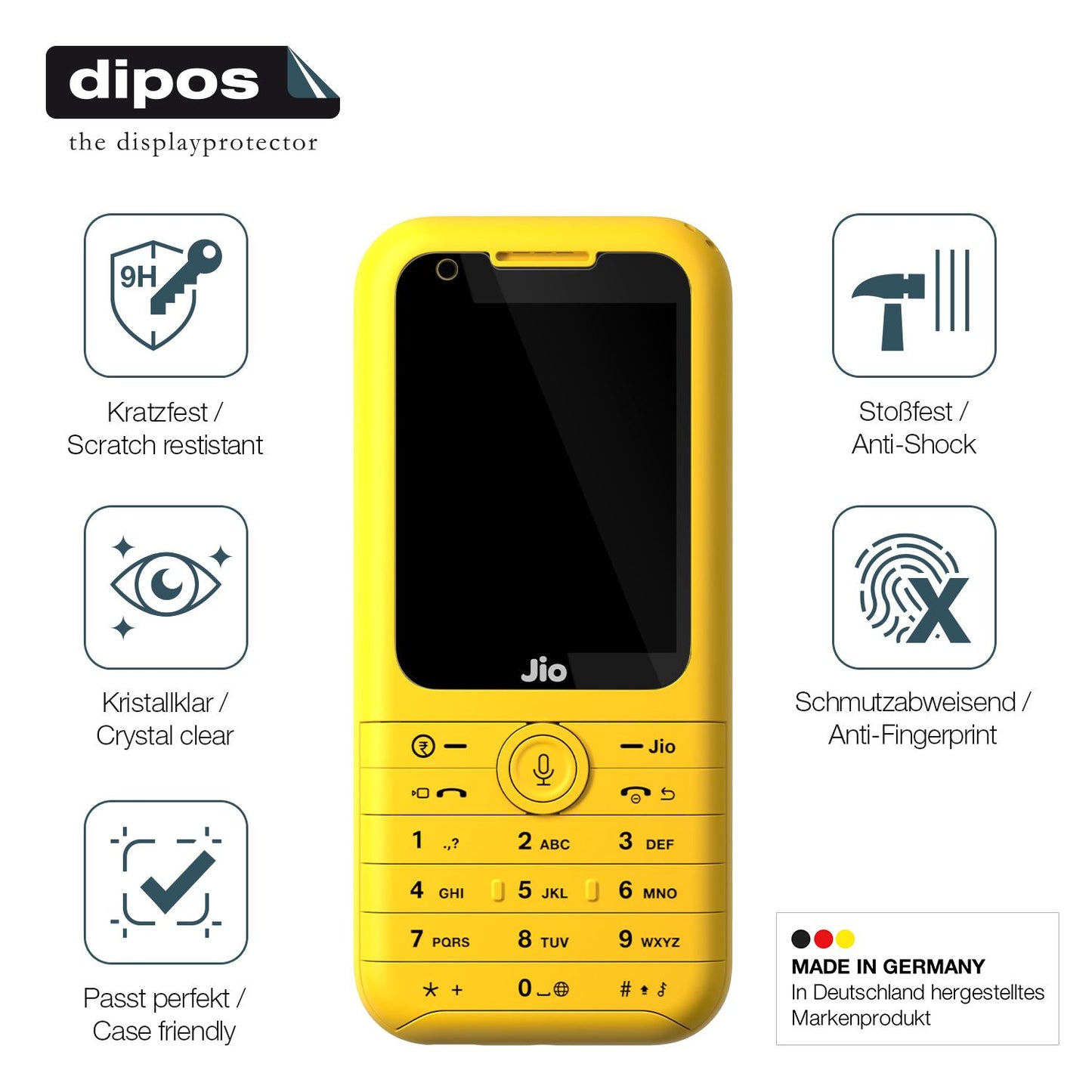 2x 9H Schutzfolie für Jio Phone Prima Panzerfolie (7)
