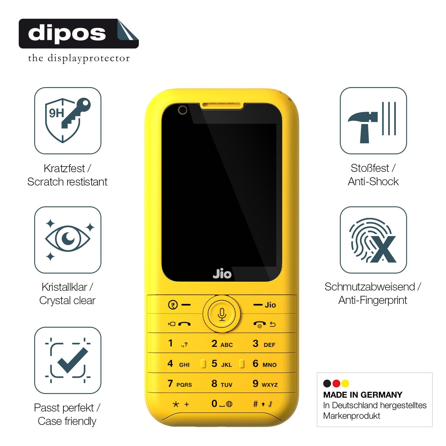 2x 9H Schutzfolie für Jio Phone Prima Panzerfolie (7)
