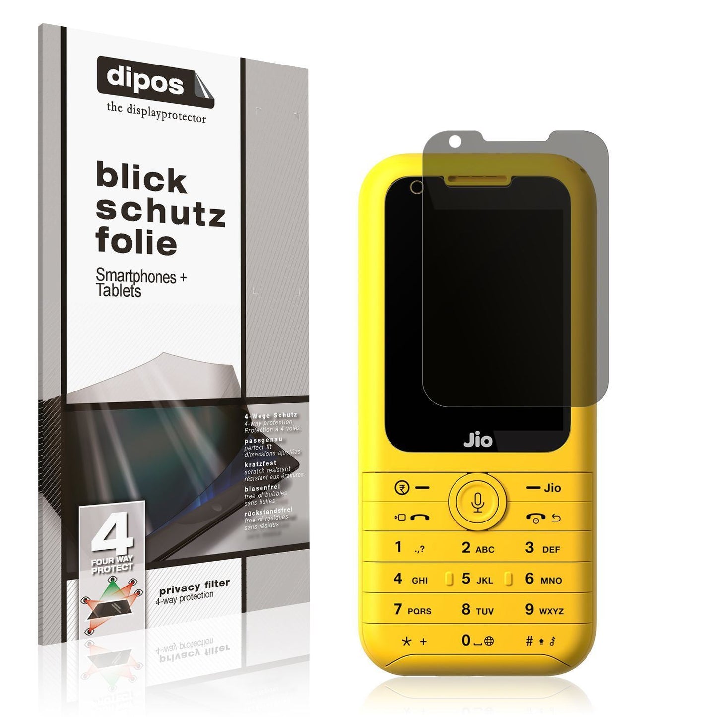 Blickschutzfolie für Jio Phone Prima 2 matt Schutz (1)