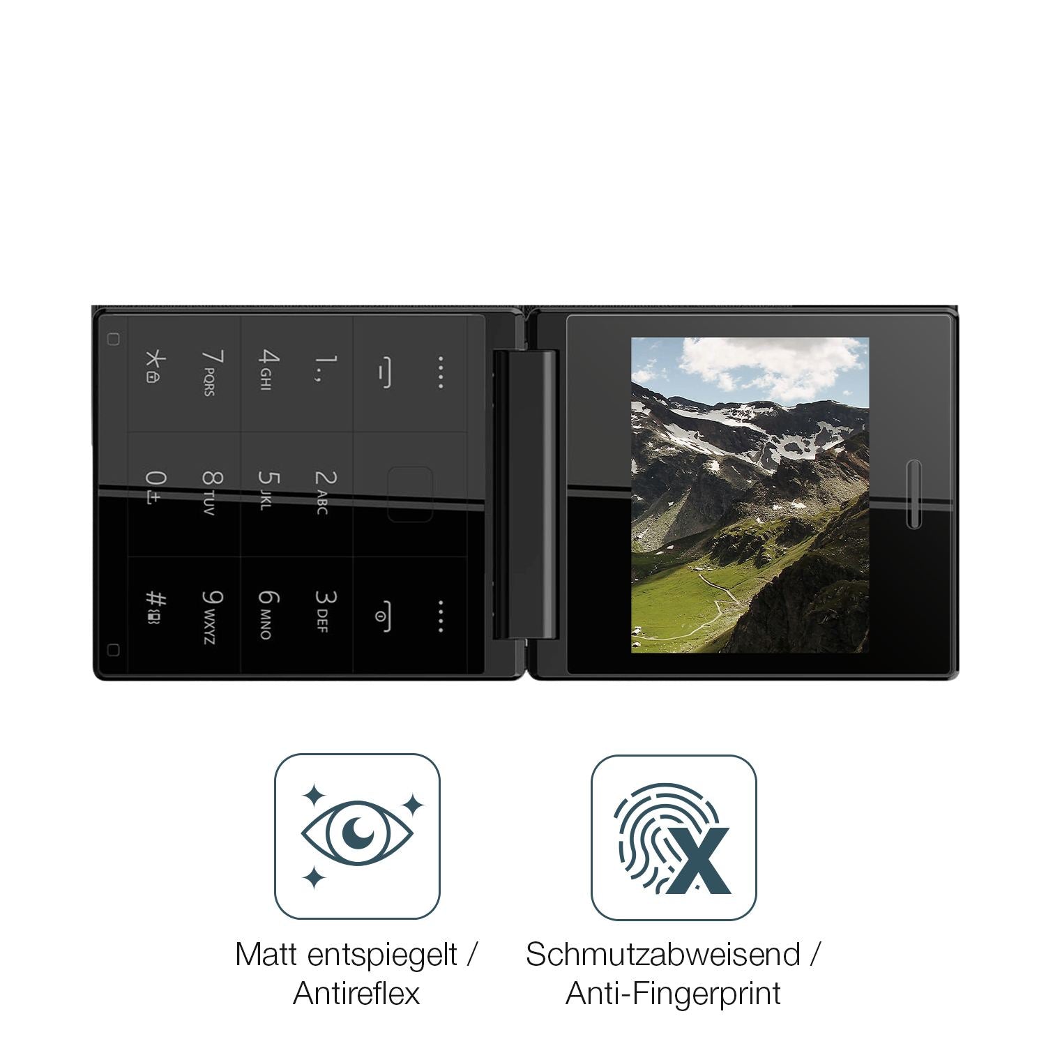 2x 9H Schutzfolie matt für Itel Flip One Panzerfol (5)