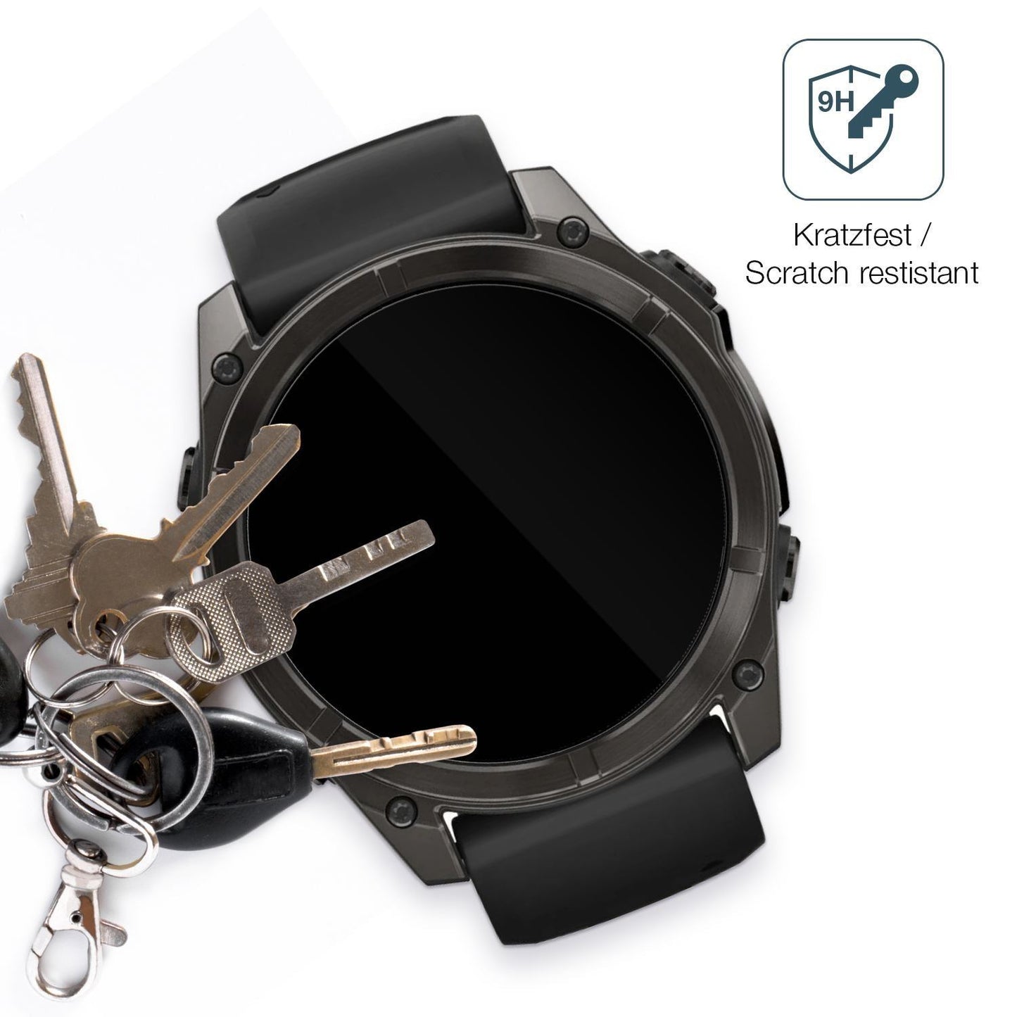 2x 9H Schutzfolie für Garmin Fenix 8 47mm Panzerfo (3)