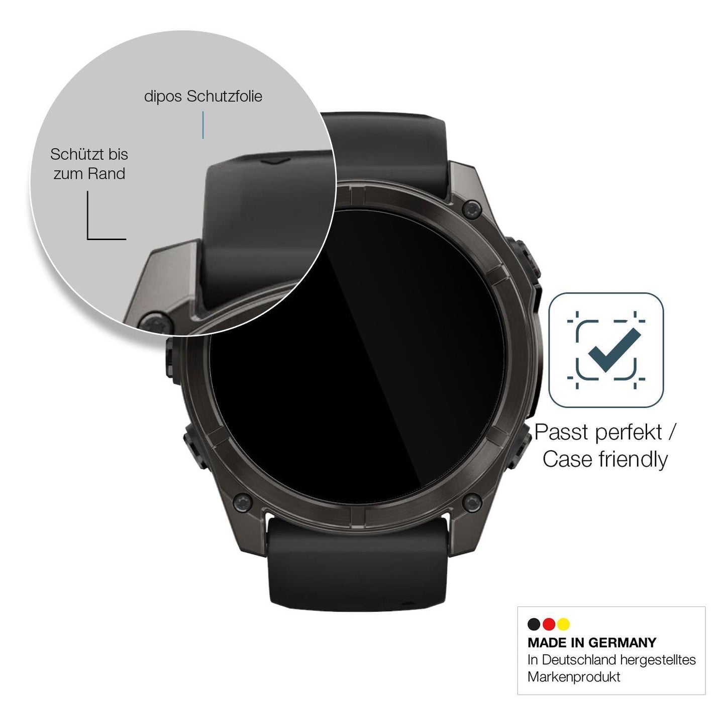 2x 9H Schutzfolie für Garmin Fenix 8 47mm Panzerfo (6)