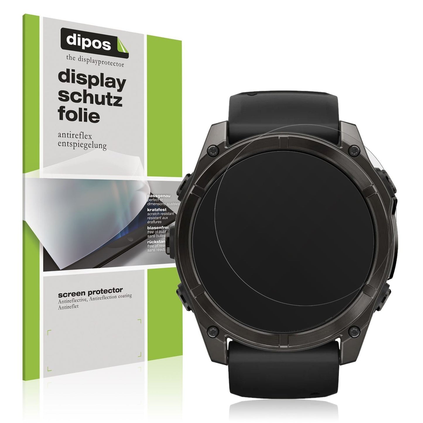 6x Schutzfolie matt für Garmin Fenix 8 43mm Displa (1)