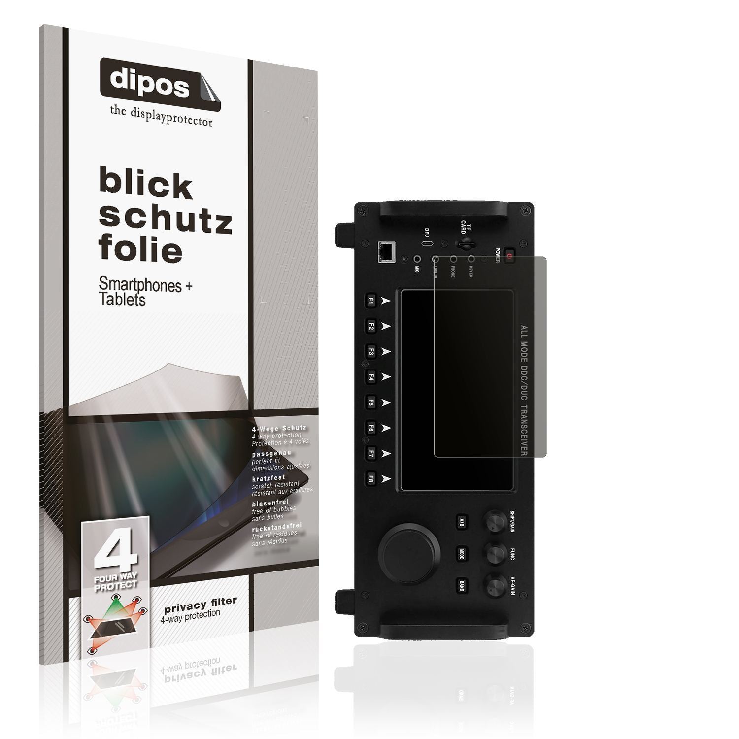 Blickschutzfolie für HamGeek RS998 Wolf SDR matt S (1)