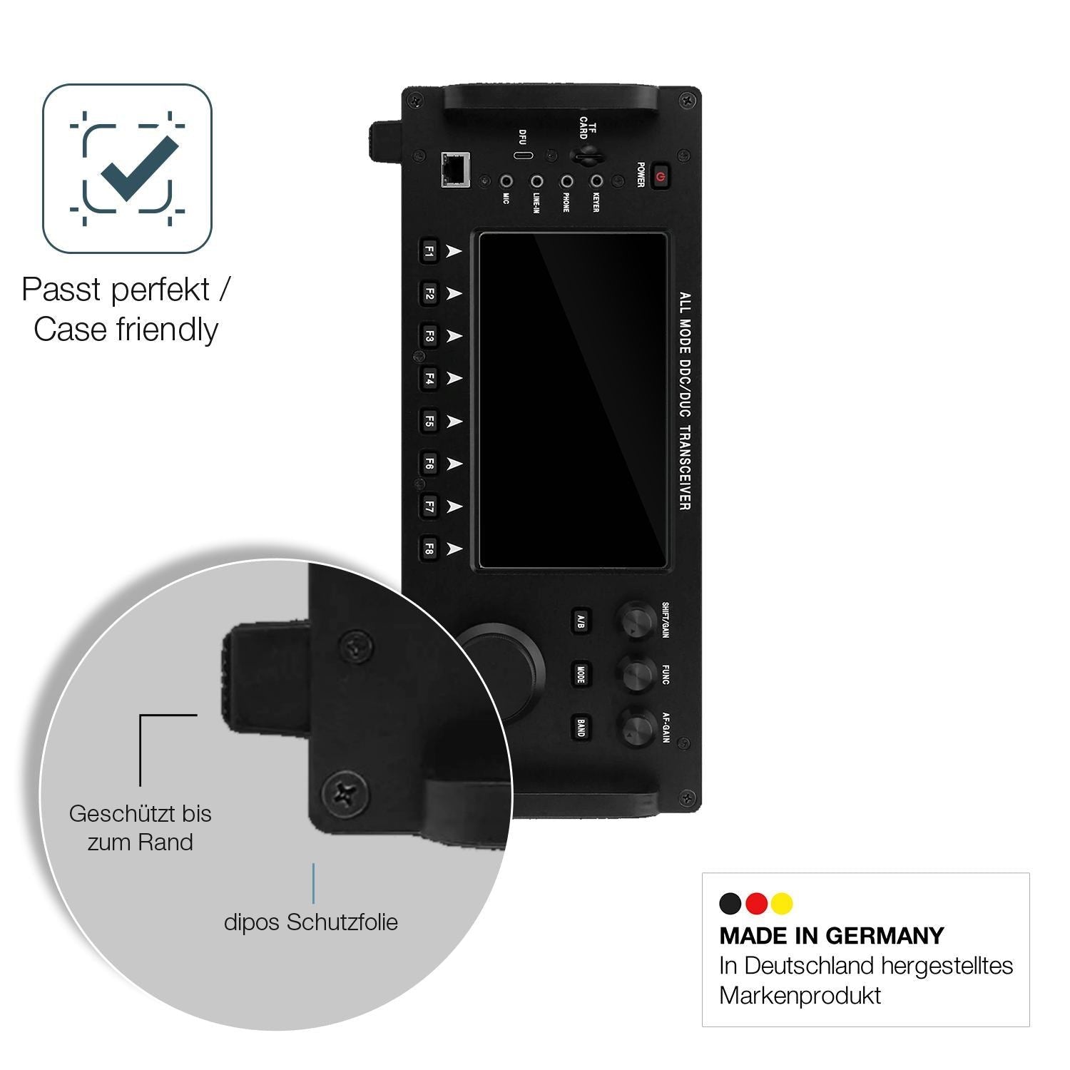 2x 9H Schutzfolie für HamGeek RS998 Wolf SDR Panze (6)