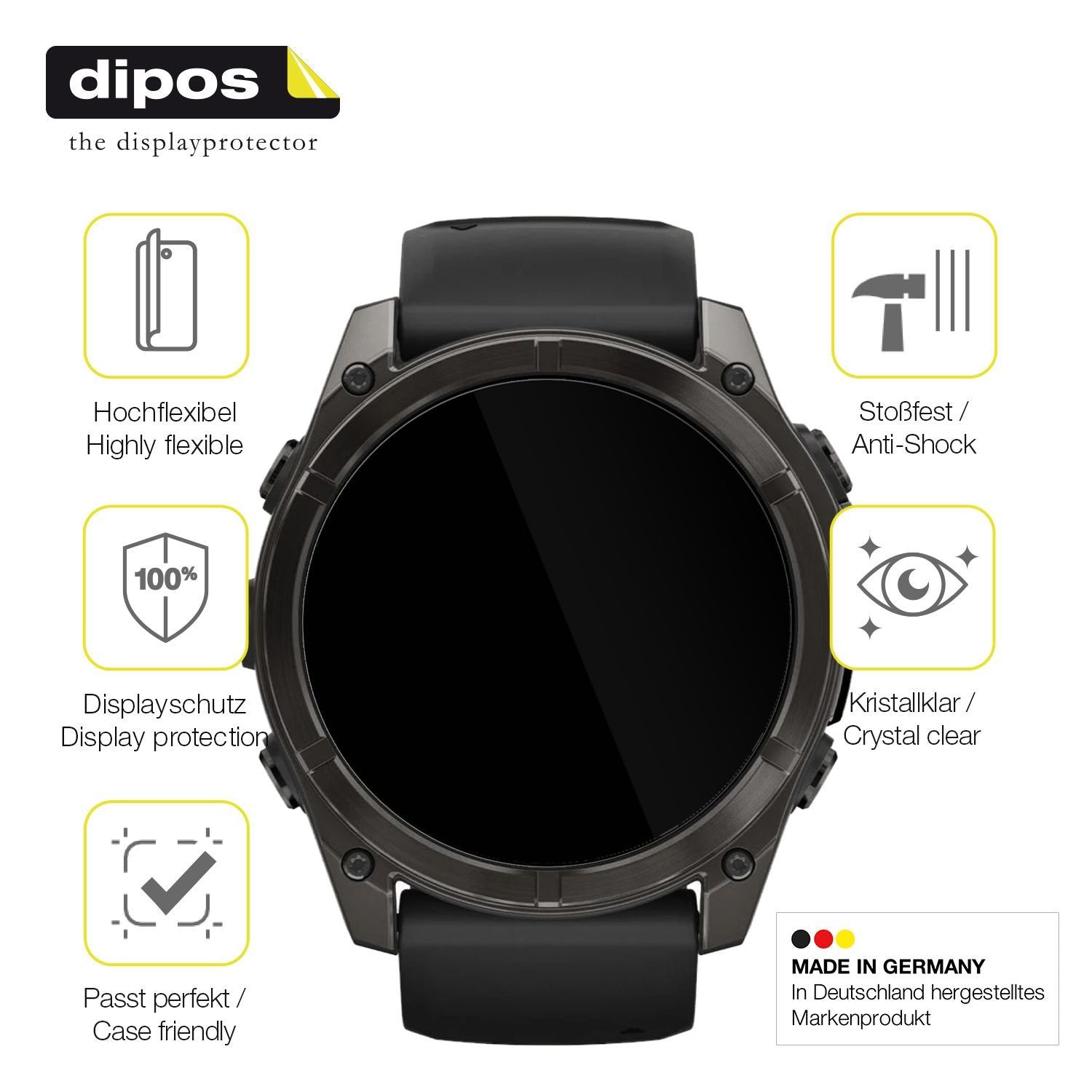 2x 3D Full Cover Schutzfolie für Garmin Fenix 8 47 (7)