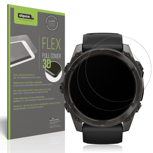 2x Full Cover Schutzfolie matt für Garmin Fenix 8  (1)