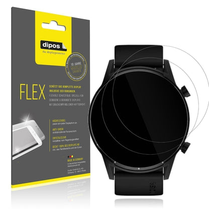 2x 3D Full Cover Schutzfolie für Tecno Watch Pro 2 (1)