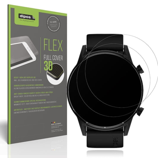 2x Full Cover Schutzfolie matt für Tecno Watch Pro (1)