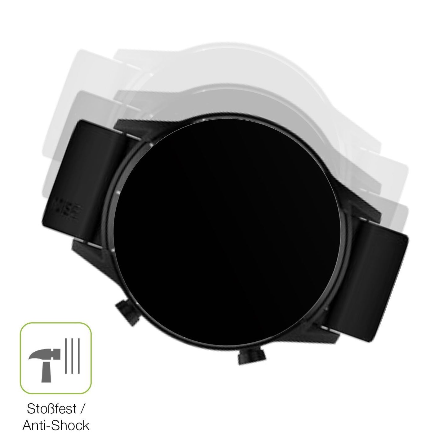 2x Full Cover Schutzfolie matt für Tecno Watch Pro (4)