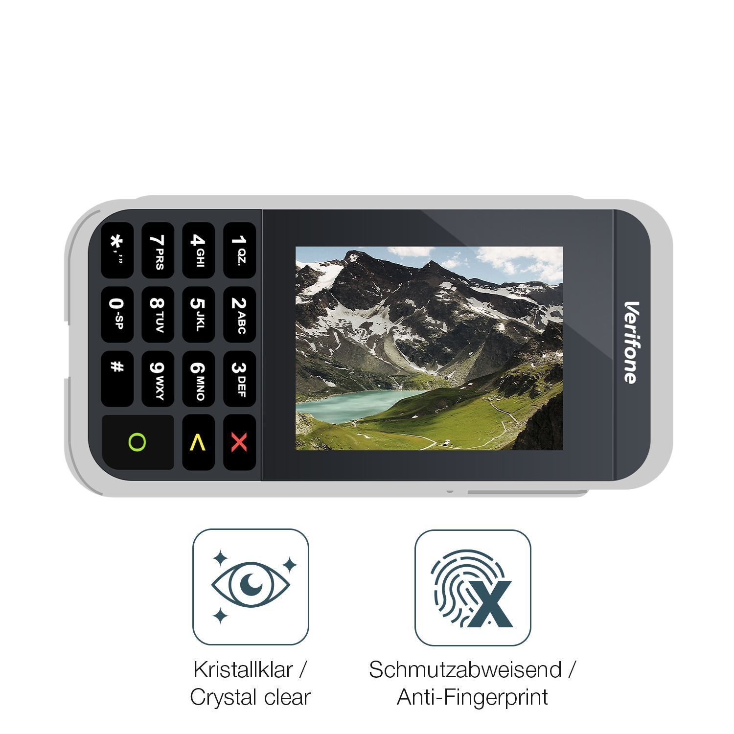 4x Schutzfolie klar für Verifone e285 Display-Schu (4)
