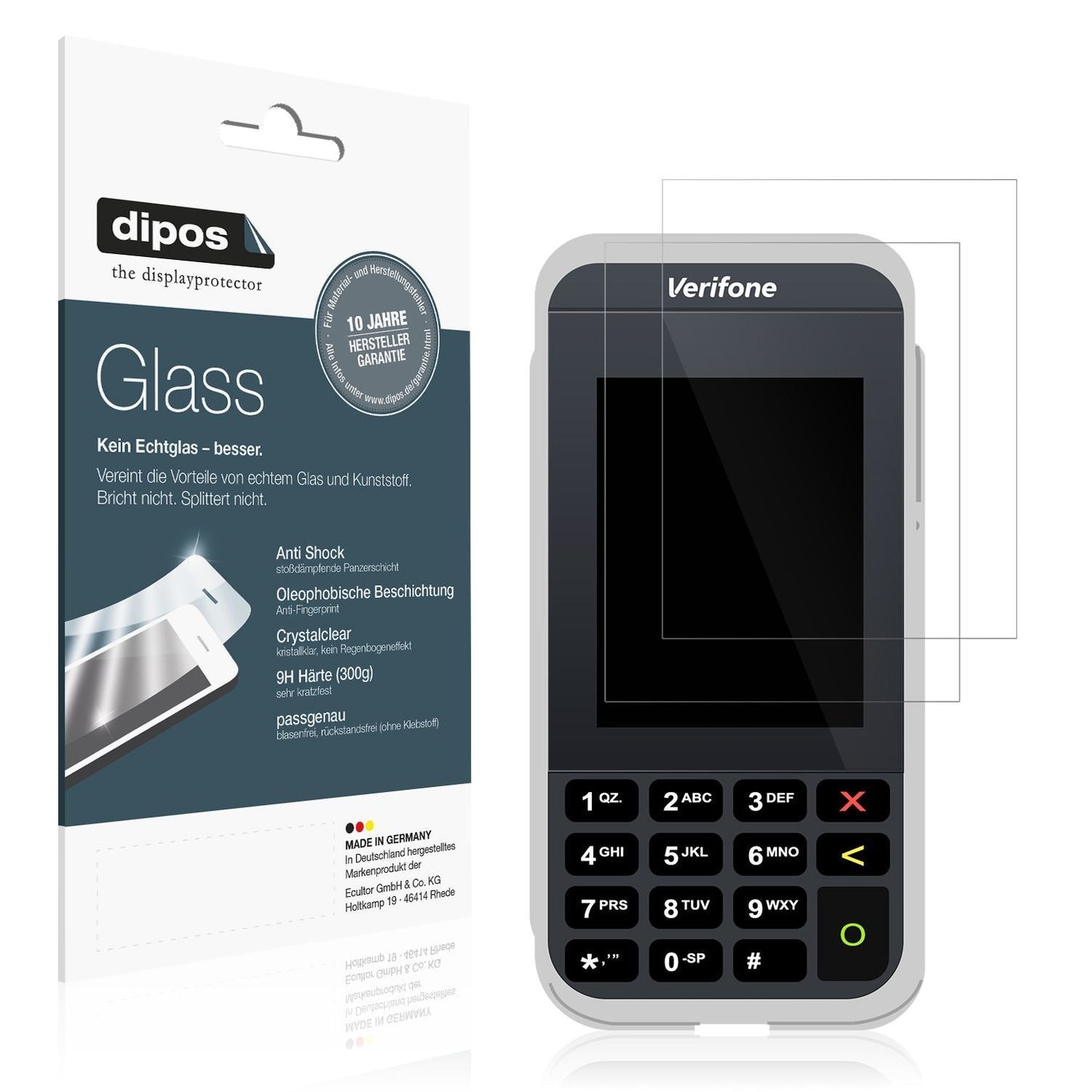 2x 9H Schutzfolie für Verifone e285 Panzerfolie (1)