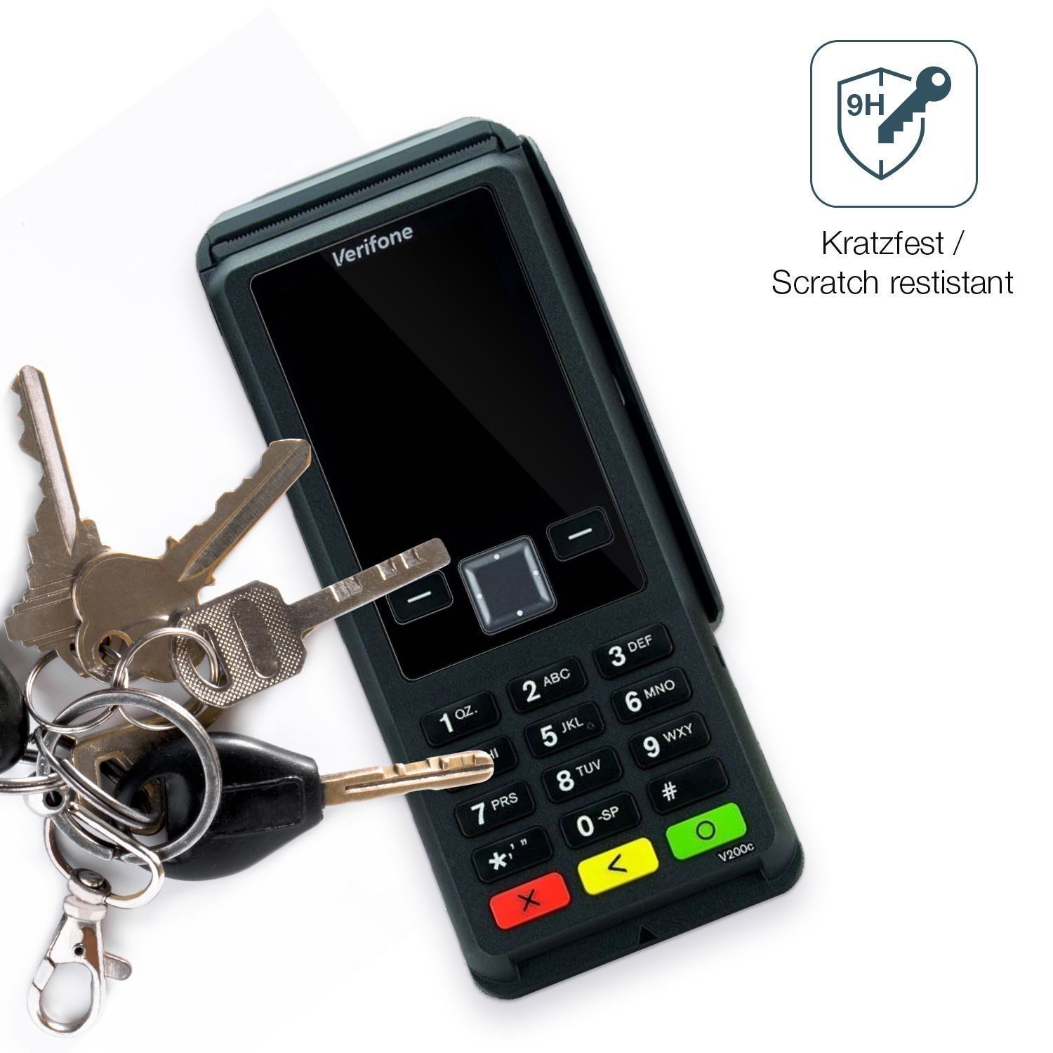 2x 9H Schutzfolie für Verifone V200c Panzerfolie (3)