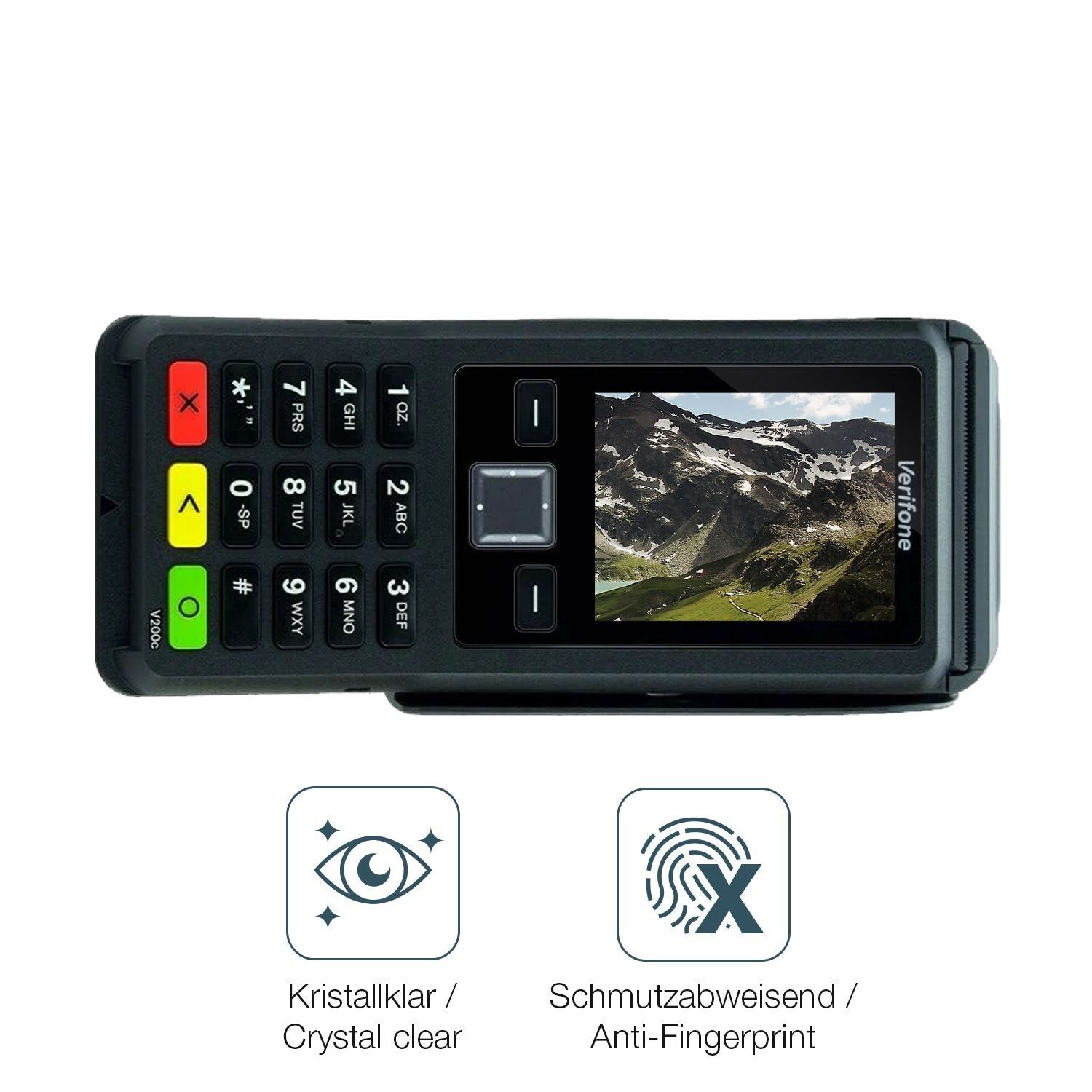 2x 9H Schutzfolie für Verifone V200c Panzerfolie (5)