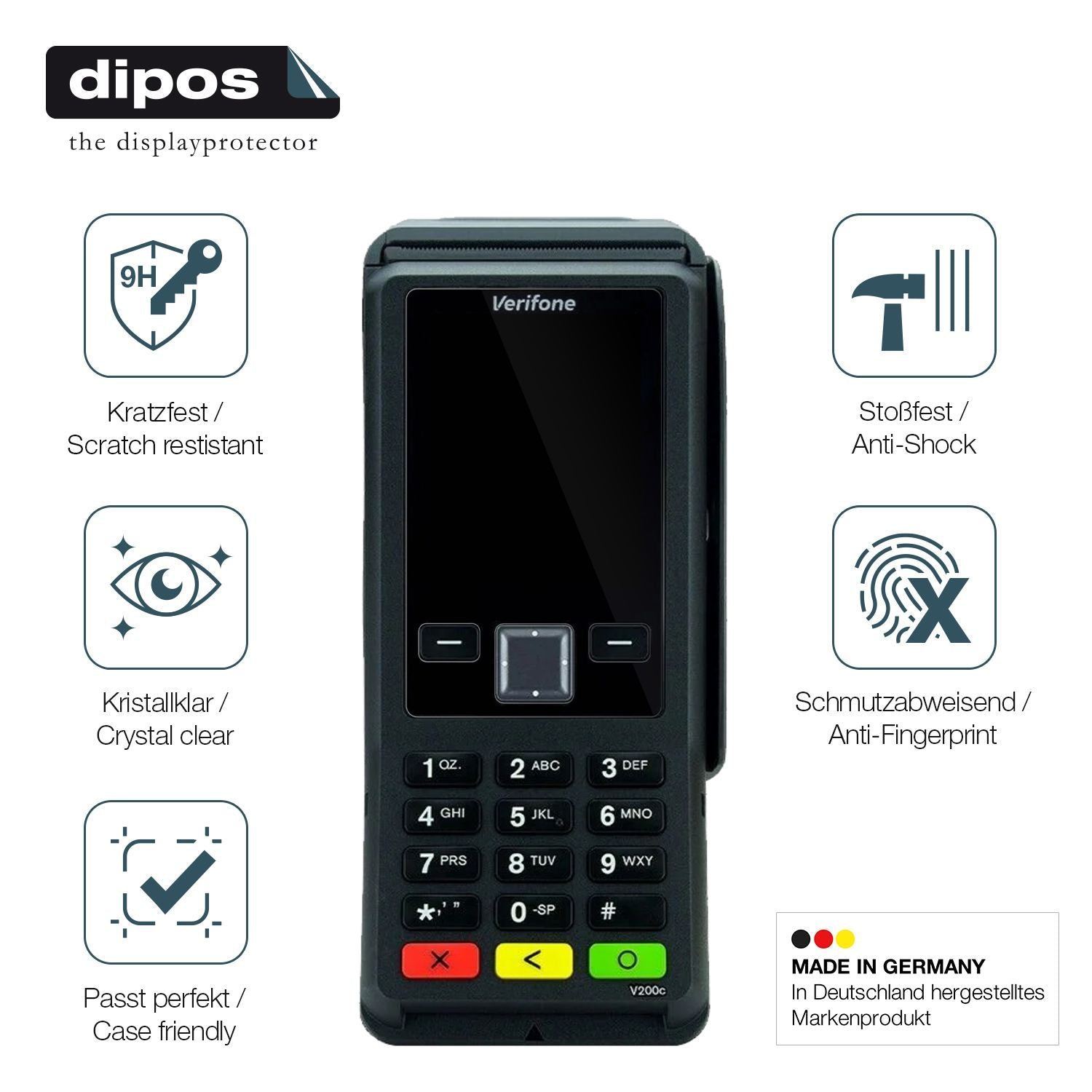 2x 9H Schutzfolie für Verifone V200c Panzerfolie (7)