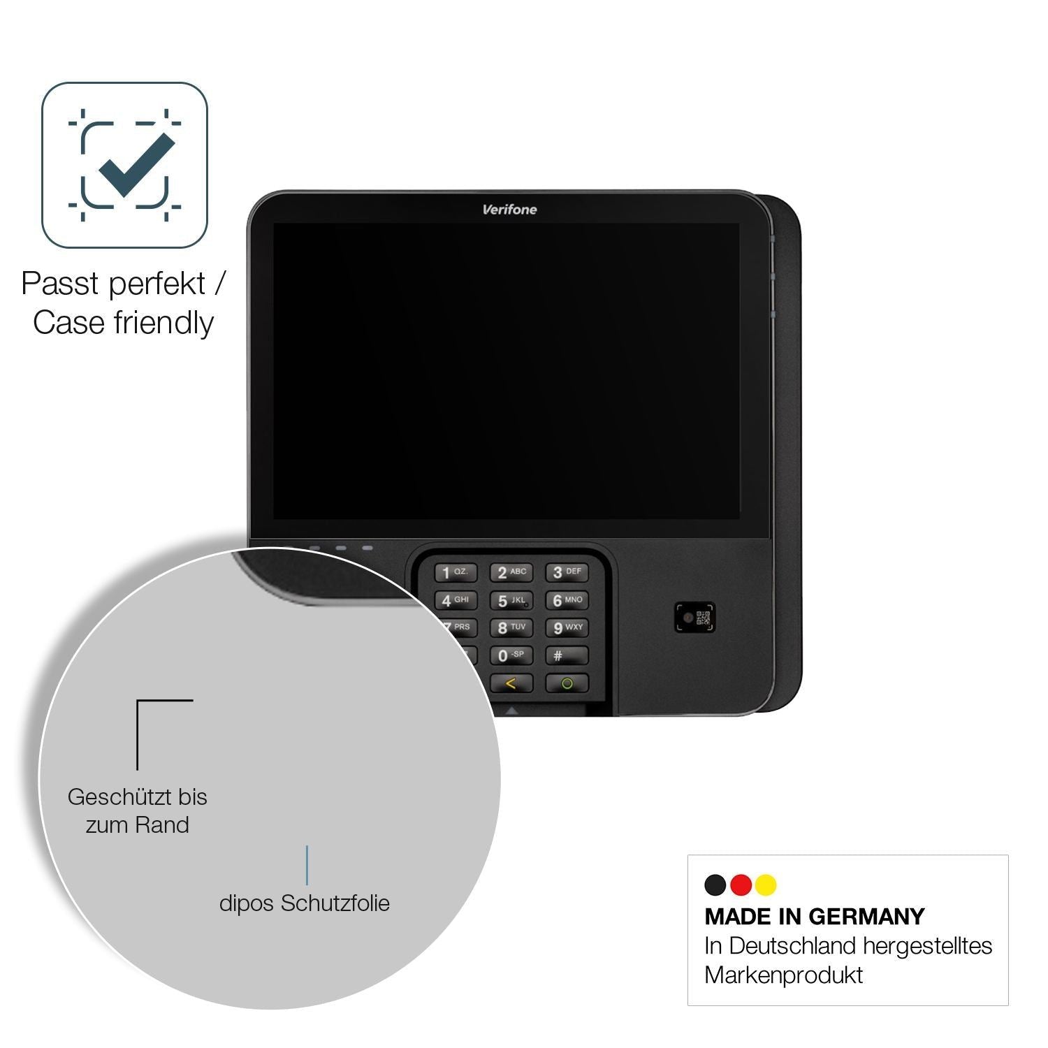 2x 9H Schutzfolie matt für Verifone M440 Panzerfol (6)