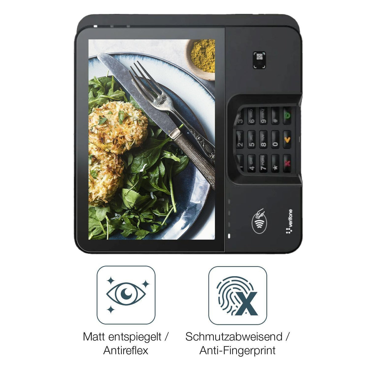 2x 9H Schutzfolie matt für Verifone M425 Panzerfol (5)