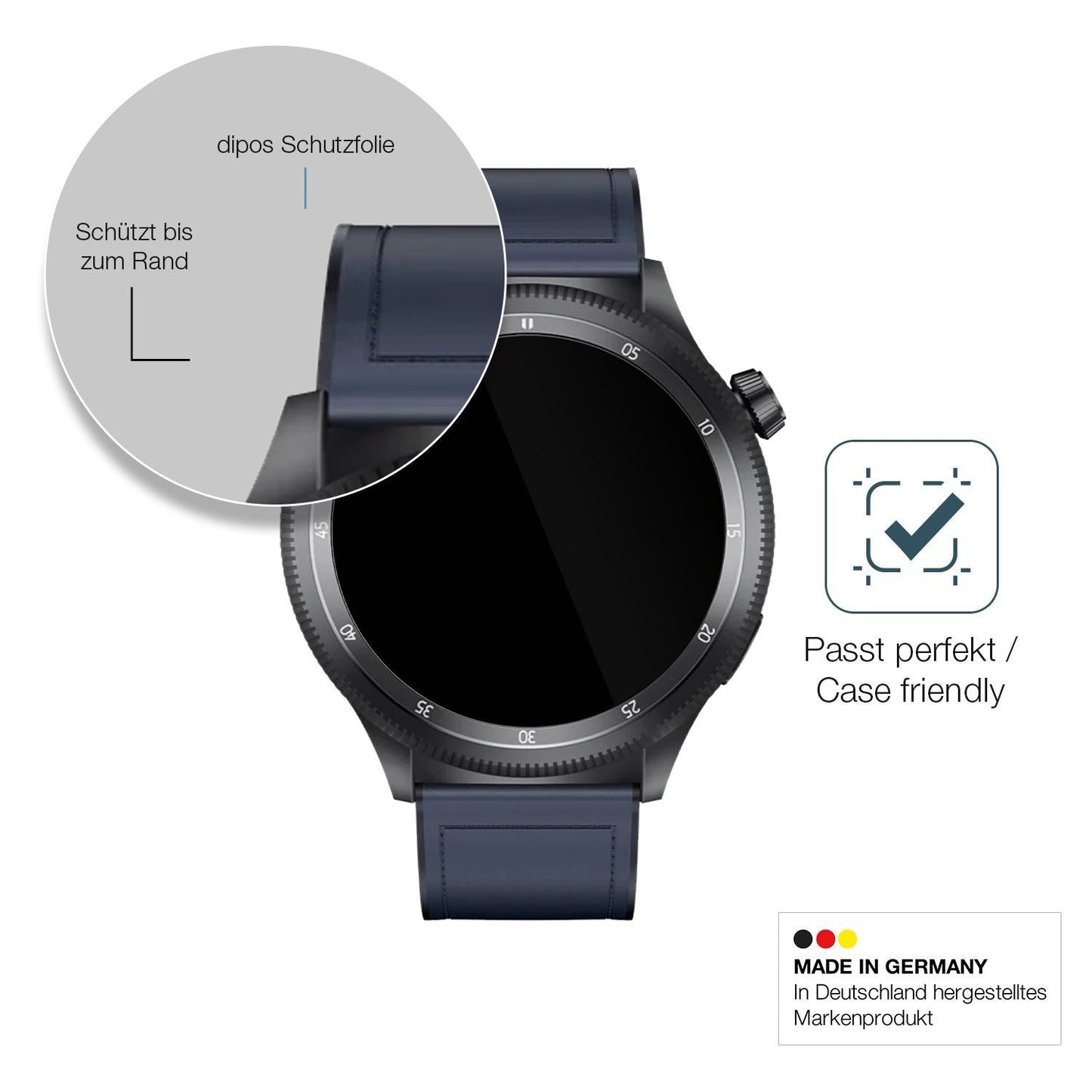 2x 9H Schutzfolie für Kumi Watch Gear GT3 Panzerfo (6)