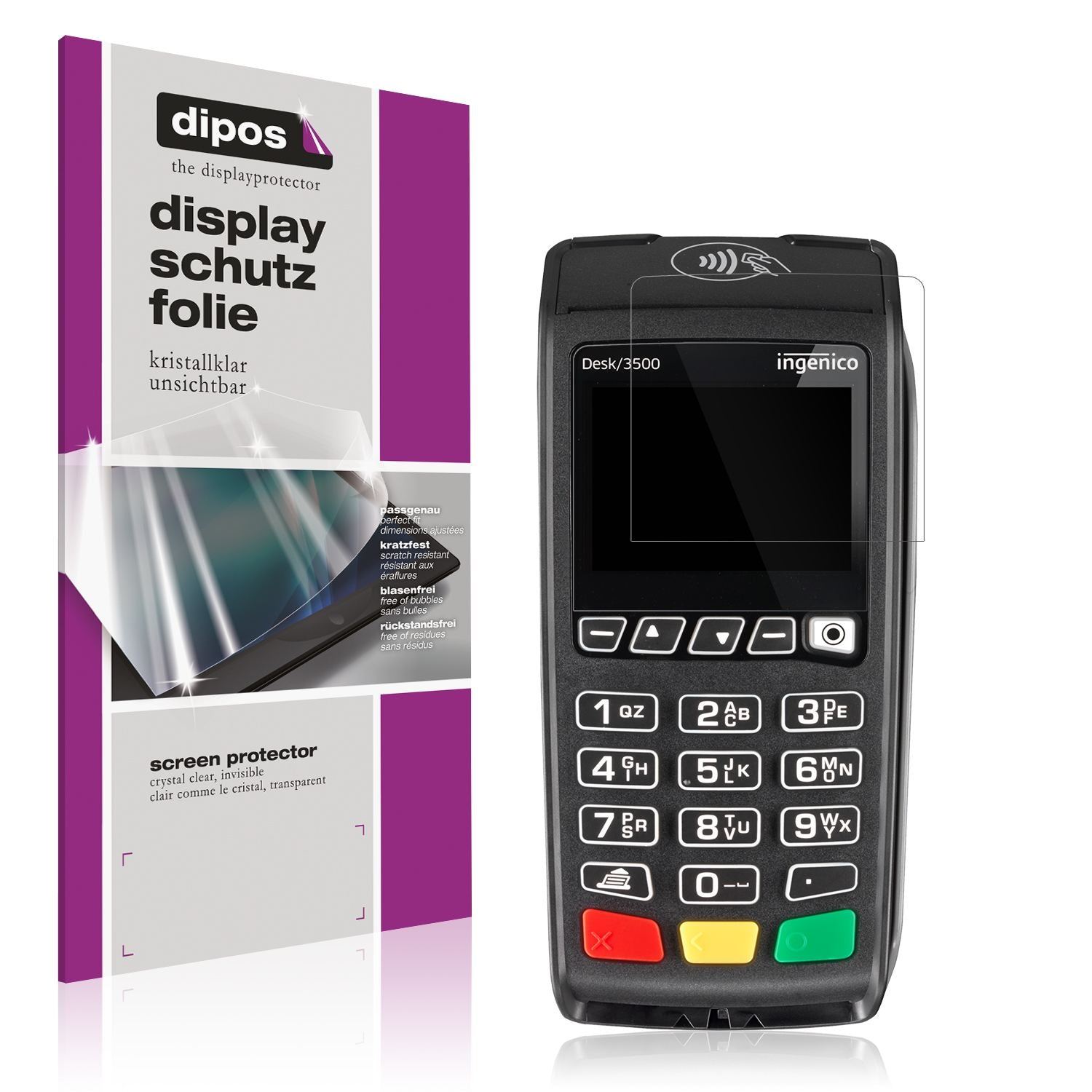 4x Schutzfolie klar für Ingenico Desk 3500 Display (1)