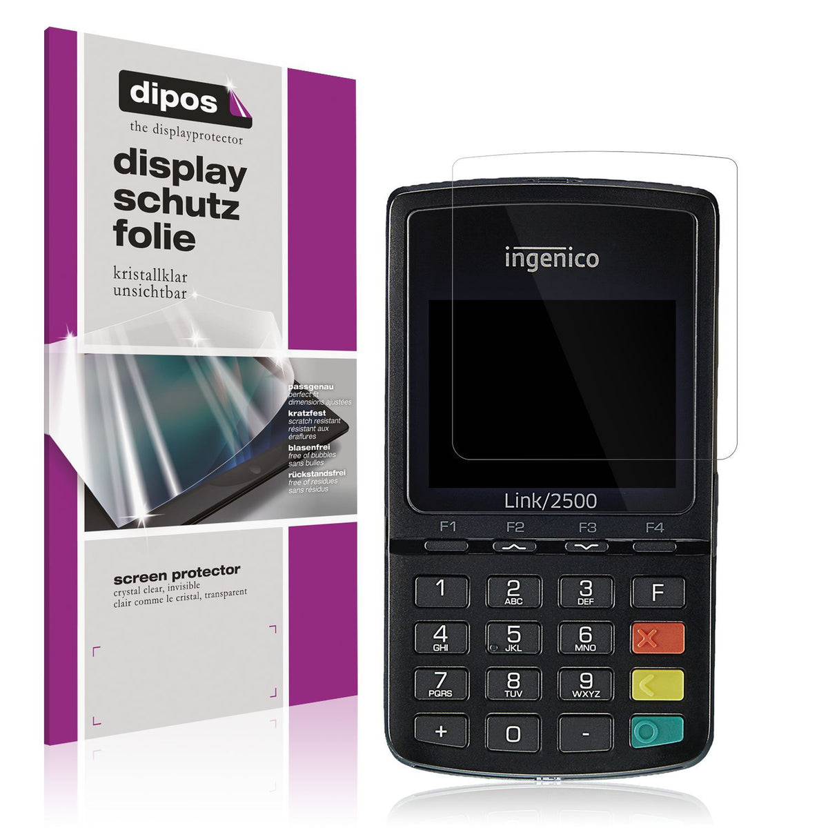 4x Schutzfolie klar für Ingenico Link 2500 Display (1)