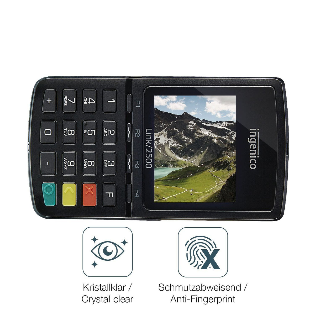 4x Schutzfolie klar für Ingenico Link 2500 Display (4)