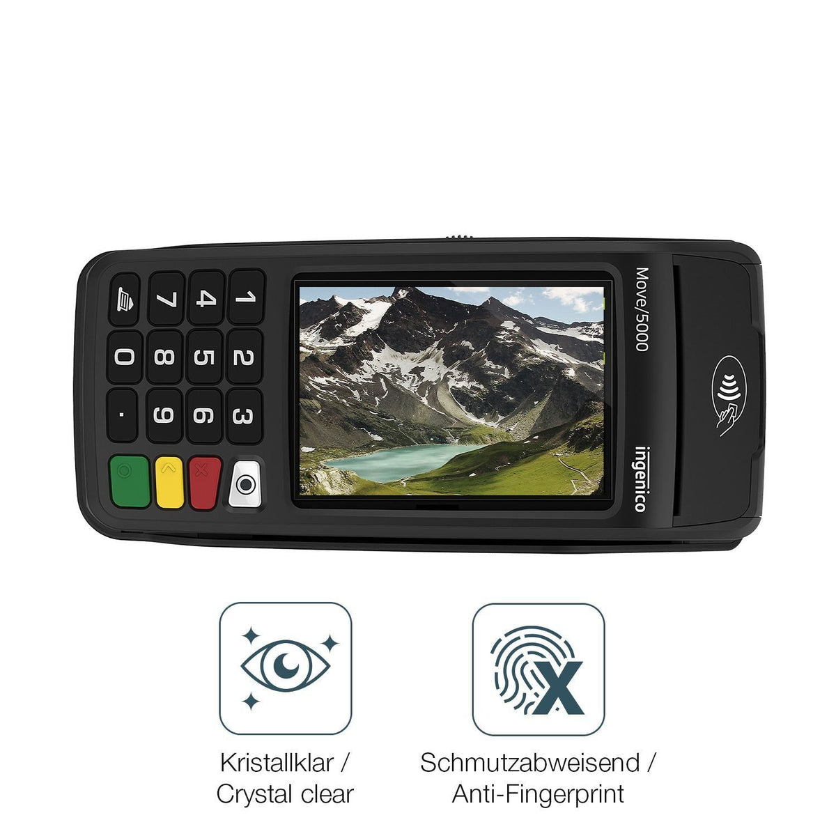 4x Schutzfolie klar für Ingenico Move 5000 Display (4)