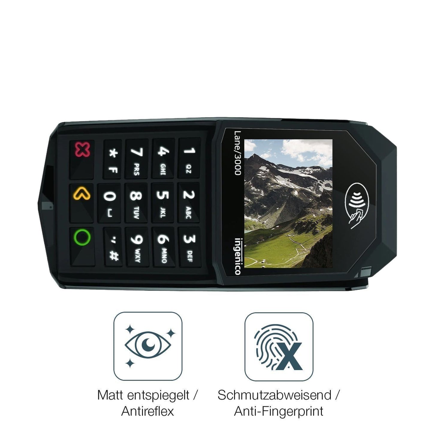 4x Schutzfolie matt für Ingenico Lane 3000 Display (4)