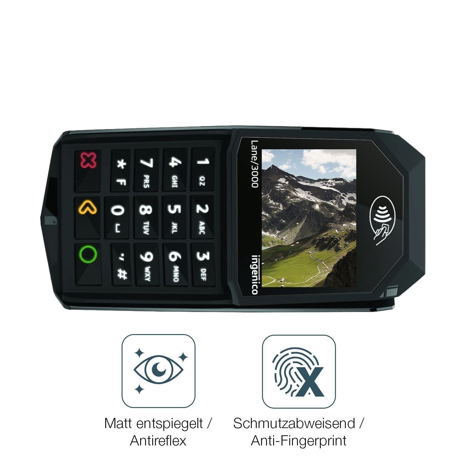 4x Schutzfolie matt für Ingenico Lane 3000 Display (4)